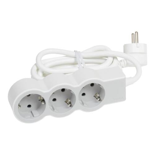 694549 Legrand 3 - Seat Extension Cord With Grounding 1,5m, grey - Gabby Electric