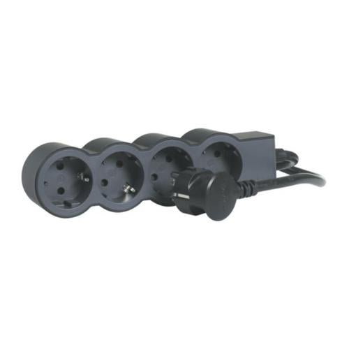 694553 Legrand 4 - Seat Extention Cord With Grounding 1,5m, black - Gabby Electric