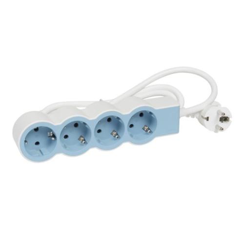 694554 Legrand Multi - Outlet Extension with 4 Sockets, Cable 1.5m, Blue