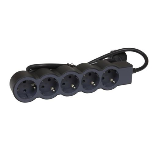 694556 Legrand 5 - Seat Extension Cord With Grounding 1,5m, black - Gabby Electric