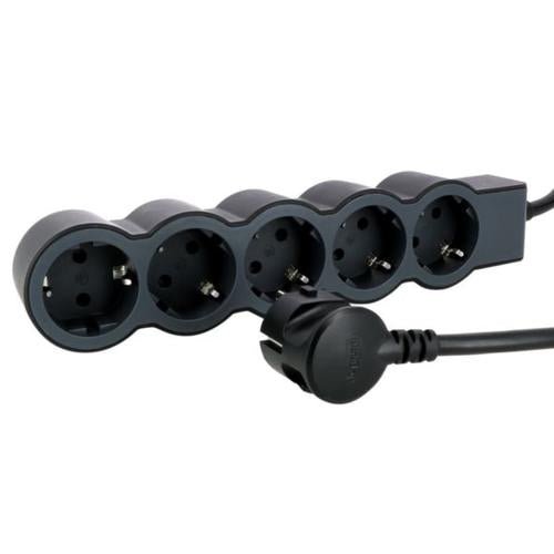 694564 Legrand 5 - Seat Extension Cord With Grounding 3m, black - Gabby Electric