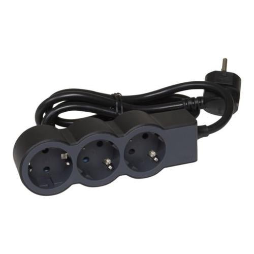 694568 Legrand 3 - Seat Extension Cord With Grounding 5m, black - Gabby Electric
