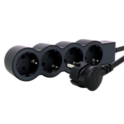 694570 Legrand 4 - Seat Extension Cord With Grounding 5m, black - Gabby Electric