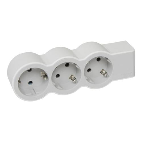 694573 Legrand Multi - Outlet with 3 Socket Outlets Without Cable, White - Gabby Electric