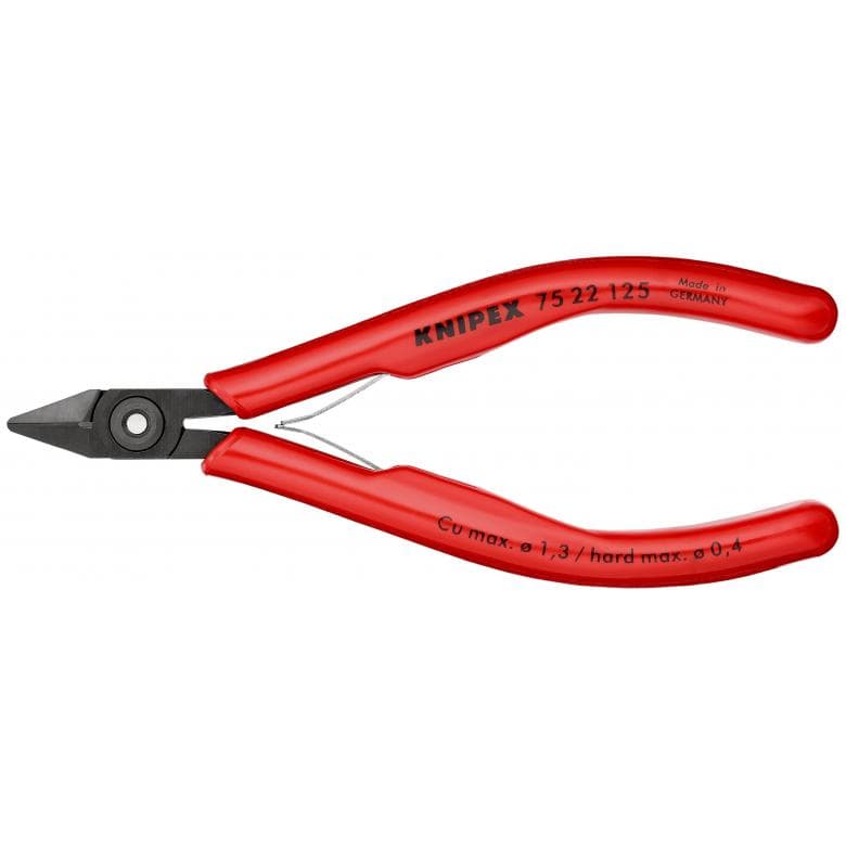 75 22 125 Knipex Electronics Diagonal Cutter Length: 125mm - Gabby Electric