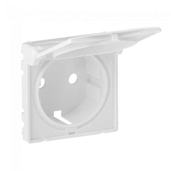 754840 Valena Life Cover plate 2P+E socket with flap, white - Gabby Electric