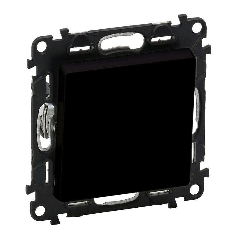 756301 Legrand One way Switch Valena Life 10AX Mat Black - Gabby Electric