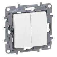 764506 Legrand NILOE Switch 2 gang, 10A, white