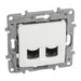 764574 Niloé Socket 2 x RJ 45 Cat.6 UTP, white - Gabby Electric