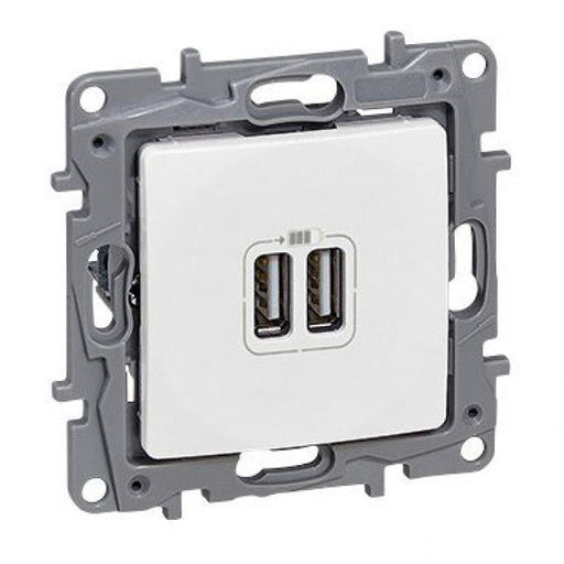 764594 Niloé Charging socket 2xUSB, white - Gabby Electric