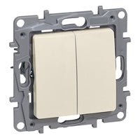 764606 Legrand NILOE Switch 2 gang, 10A, ivory - Gabby Electric