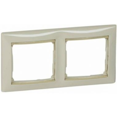 774352 Valena Socket frame 2 gang, ivory - Gabby Electric