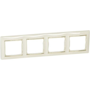 774354 Valena Socket frame 4 gang, ivory - Gabby Electric