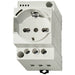 7U0082300000 (7U.00.8.230.0000) 7U Socket Schuko + Italian Bipasso 10/16A 230VAC, RAL7035 - Gabby Electric