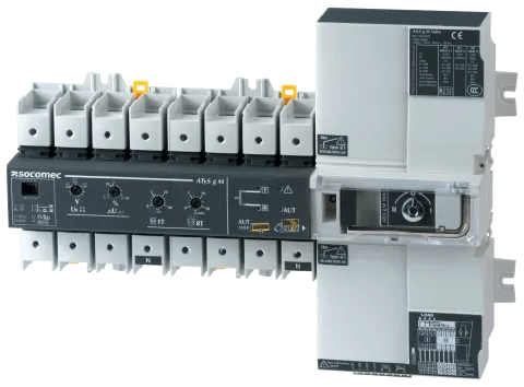 93544010 Socomec Automatic Transfer Switch ATyS g M 4P 100A 230/400 VAC - Gabby Electric