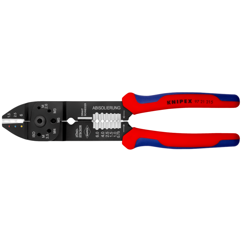 97 21 215 C Knipex Crimping Pliers Length: 230mm - Gabby Electric
