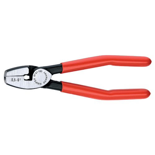 97 81 180 Knipex Crimping Pliers For Wire Ferrules With Front Loading Length: 180mm - Gabby Electric