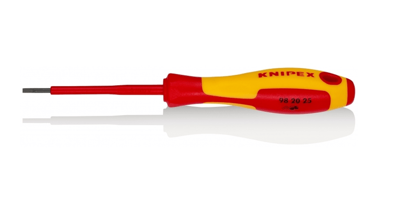 98 20 25 Knipex Screwdrivers For Slotted Screws Length: 177mm - Gabby Electric