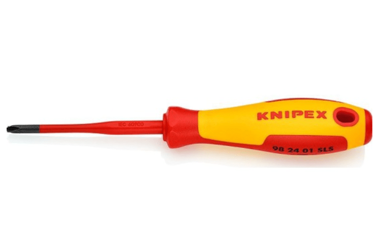 98 24 01 SLS Knipex Screwdriver (Slim) Plus/Minus Phillips® Length: 187mm - Gabby Electric