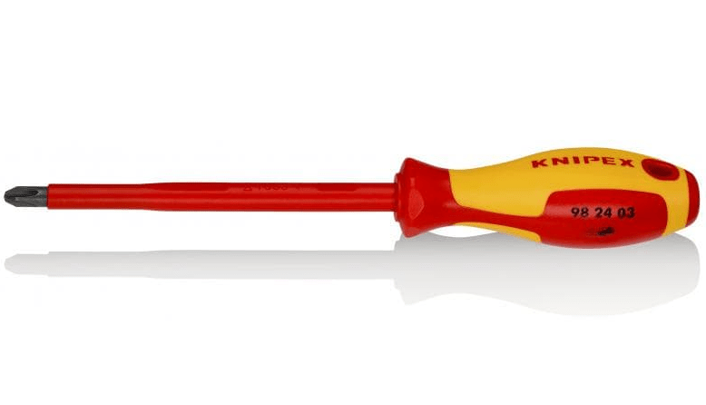98 24 03 Knipex Screwdriver For Cross Recessed Screws Phillips® Length: 270mm - Gabby Electric
