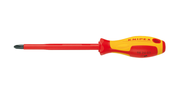 98 24 04 Knipex Screwdriver For Cross Recessed Screws Phillips® Length: 320mm - Gabby Electric
