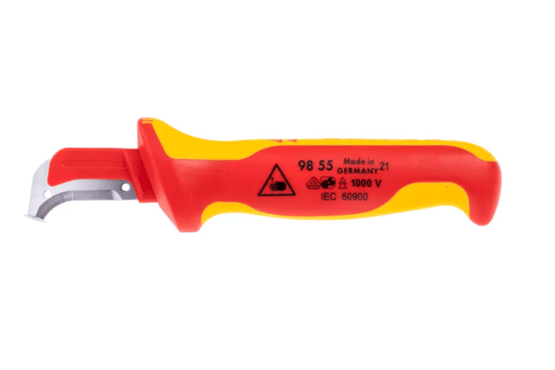 98 55 Knipex Stripping Knife With Guide Shoe Length: 180mm - Gabby Electric