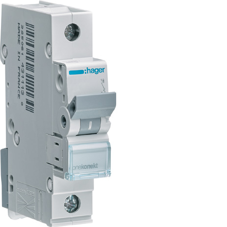 Hager MBN116E Miniature Circuit Breaker 1P B16A 6kA 1 Module