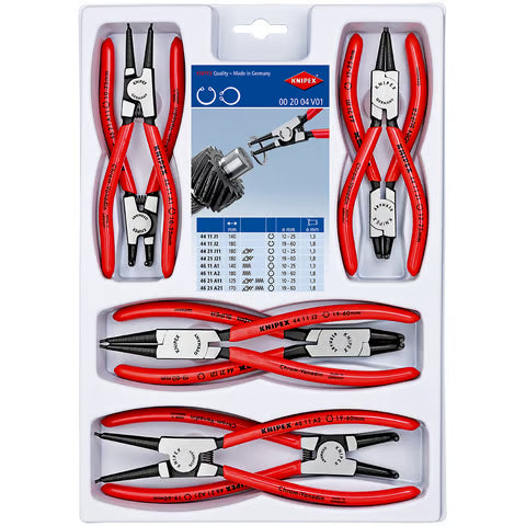 Knipex 00 20 04 V01 Set of Circlip Pliers 8pcs
