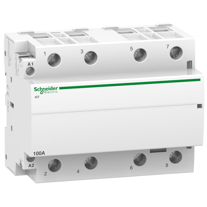 Schneider A9C20884 Contacteur Acti9 iCT 4P 100 A 4NO Bobine 220 V AC