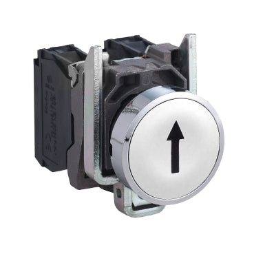 Schneider XB4BA3341 Harmony XB4 Push Button 22mm White Flush Up Arrow 1NO