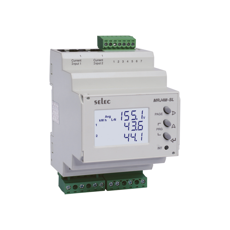 Selec MRJ4M-SL Plug-N-Wire Multifunction Meter 3P Split Load DIN Rail
