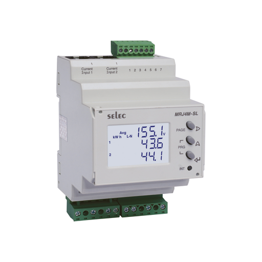 Selec MRJ4M-SL Plug-N-Wire Multifunction Meter 3P Split Load DIN Rail