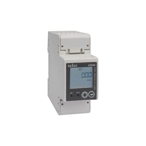 Selec EM2M-1P-C-100A Energy Meter 1P 100A Direct DIN Rail RS485 Modbus