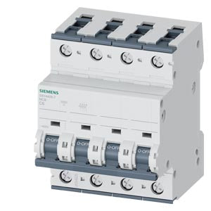 Siemens 5SY4406-7 Miniature Circuit Breaker 4P C6A 10kA