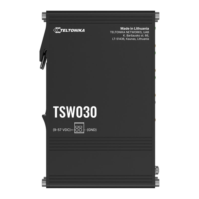 Teltonika TSW030 TSW030000000 Unmanaged DIN Rail Switch, top view
