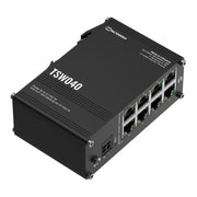 Teltonika TSW040 TSW040000000 PoE+ DIN Rail Switch, angled view