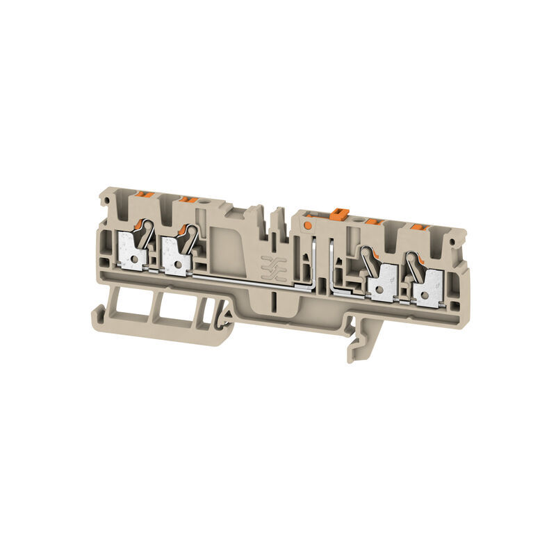 Weidmuller 1989860000 ADT 2,5 4C Test-disconnect terminal PUSH IN 2,5mm² 500V 20A, dark beige