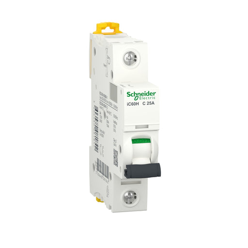 A9F84125 Schneider Electric Miniature Circuit Breaker (MCB), Acti9 iC60H 1P C25A 10kA - Gabby Electric
