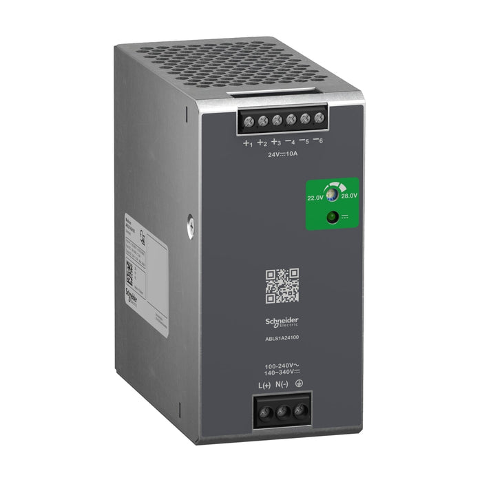 ABLS1A24100 Regulated Power Supply, 100 - 240V AC, 24V 10 A, single phase, Optimized - Gabby Electric