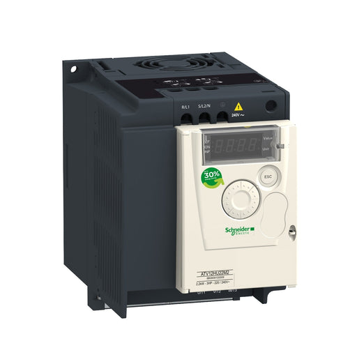 ATV12HU22M2 Schneider Electric Variable Speed Drive, Altivar Machine ATV12, 380 - 500VAC 1,9A 0,55kW - Gabby Electric