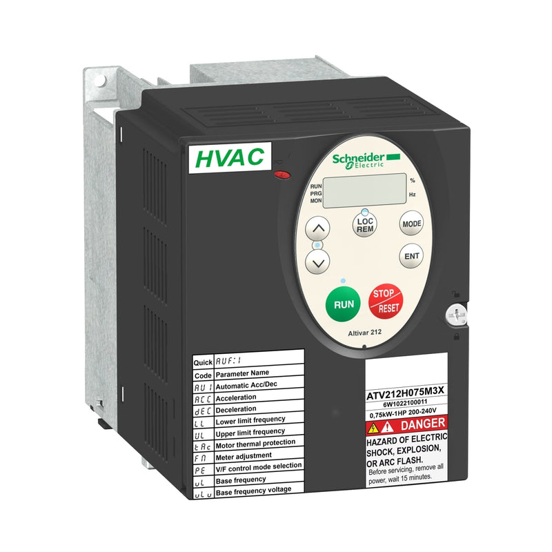 ATV212H075N4 Schneider Electric Variable Speed Drive, Altivar Machine ATV212, 0,75kW 480V - Gabby Electric