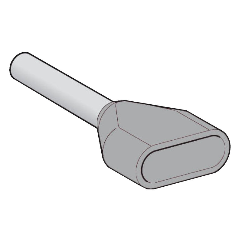 AZ5DE025 INSULATED DOUBLE CABLE END MEDIUM SIZE 2.5 MM² GREY - Gabby Electric