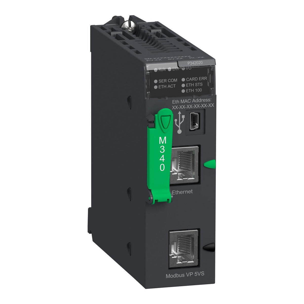 Schneider BMXP342020 Processor Module, Modicon M340, Modbus Ethernet ...