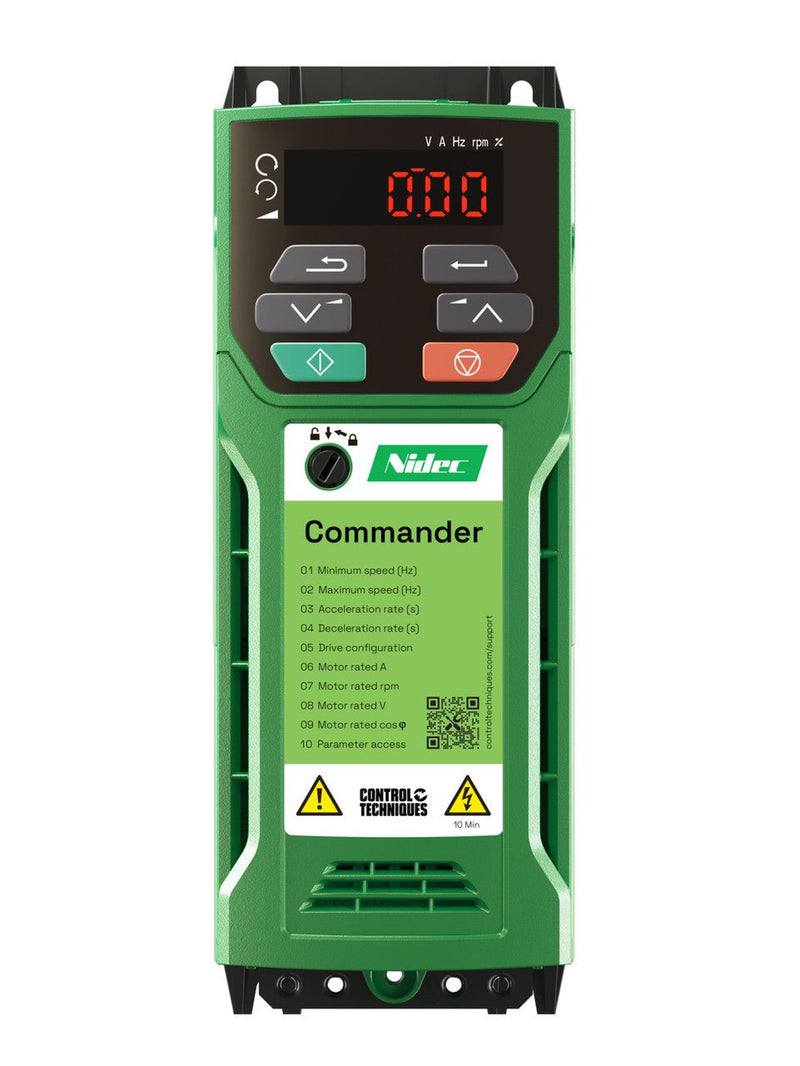 C200 - 02400023A10100AB100 Nidec C200 Frequency drive 3Ph 0,75kW 2,3A 400V - Gabby Electric