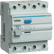 CD464J Hager CD Residual Current Circuit Breaker 4P 63A 30mA AC - Type - Gabby Electric