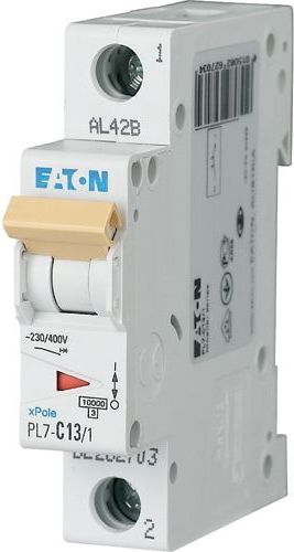 Eaton 262703 PL7 - C13/1 Miniature Circuit Breaker (MCB), 1P C13A 10kA