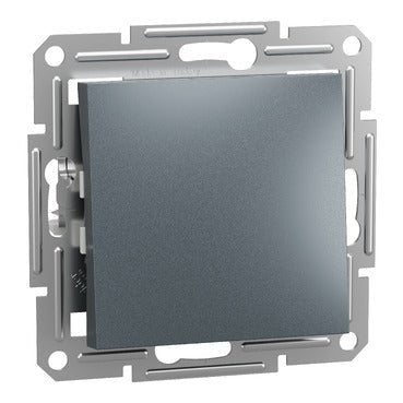 EPH0100162 Schneider Electric Asfora Switch 1P, Screwless Terminals, Without Frame, Steel