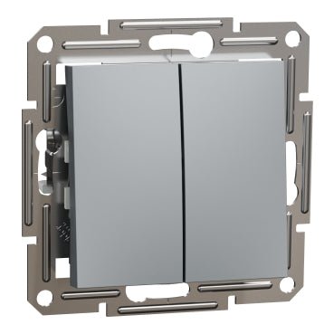 EPH0300162 Schneider Electric Asfora Switch 1P 2 Circuits, Screwless Terminals, Without Frame, Steel