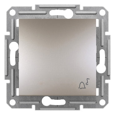 EPH0800169 Schneider Electric Asfora Pushbutton, Screwless Terminals, Bell Symbol, Bronze