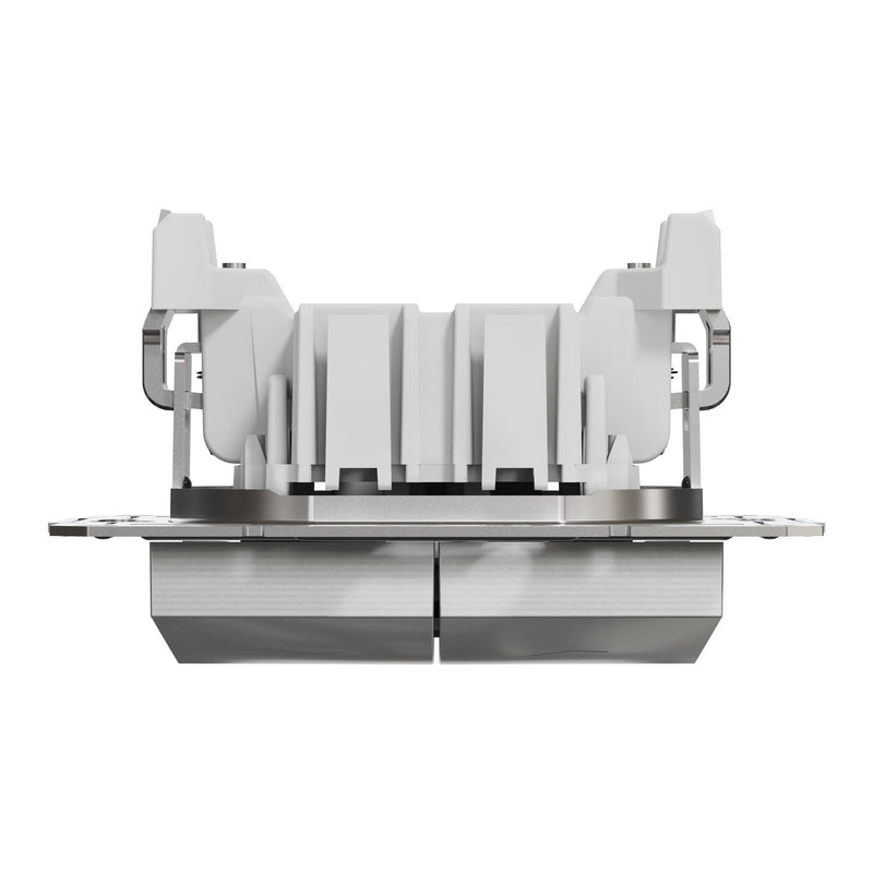 EPH1300161 Roller blind pushbutton screwless terminals, wo frame, aluminium - Gabby Electric